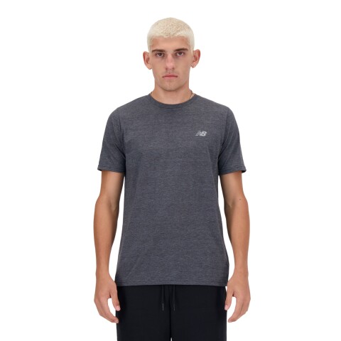 Remera New Balance de Hombre - HEATHERTECH - MT41070BKH BLACK