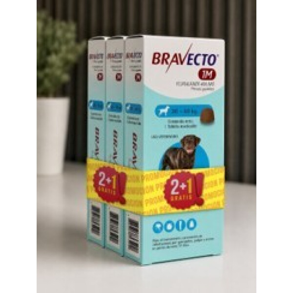 COMBO 2+1 BRAVECTO MENSUAL 20 A 40KG COMBO 2+1 BRAVECTO MENSUAL 20 A 40KG