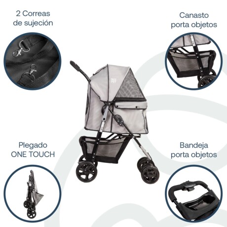 Coche para Mascota BRAVO de BEEPET Gris Coche para Mascota BRAVO de BEEPET Gris