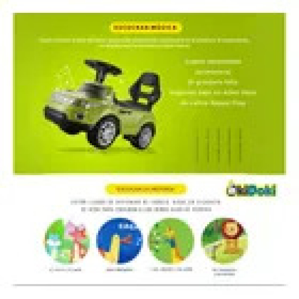 Buggy Jeep todo terreno para niños/as de 2 a 5 años Verde