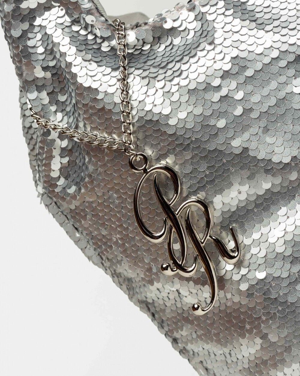 Cartera al hombro Poolside en paillette metalizado Metalizado