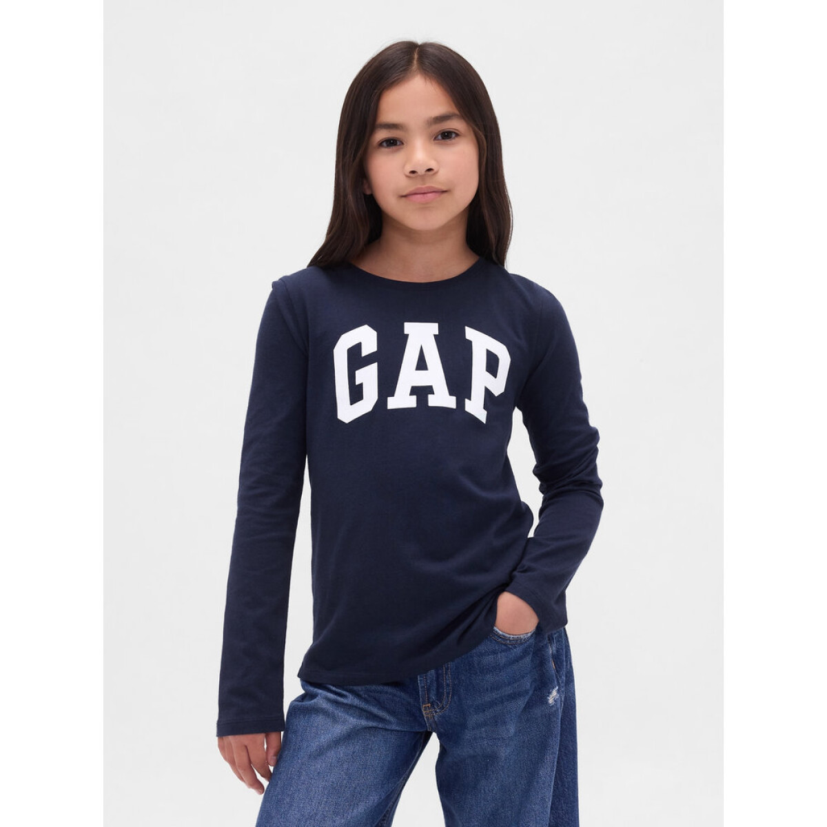 V-FRCH LS LOGO TEE - TAPESTRY NAVY 