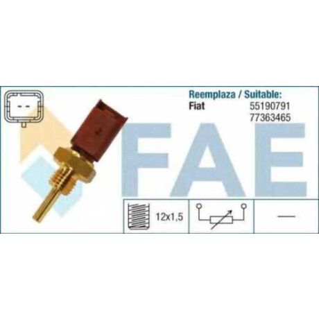 BULBO INTERRUPTOR FIAT temp UNO EVO FIO MOBI PALIO G.SIENA 1.4 2T MARRON FAE BULBO INTERRUPTOR FIAT temp UNO EVO FIO MOBI PALIO G.SIENA 1.4 2T MARRON FAE