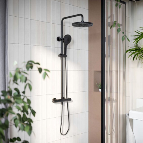 Griferia Barra Ducha En Ac Inox Color Gris Grafito - Serie Signature 000