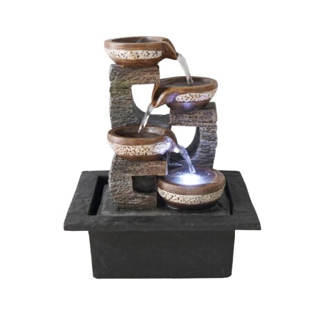 Fuente de agua 4 jarrones con luz Fuente de agua 4 jarrones con luz