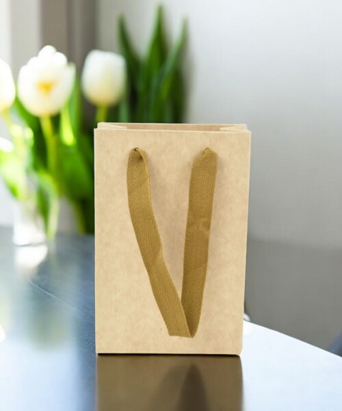 Bolsa cartulina eco 10x05x15 cm MADERA