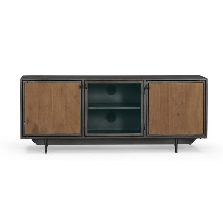 MUEBLE PARA TV MADERA-Y-METAL MARRON VITRO AVELLANA