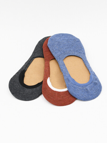 MEDIAS SOLID PACK X 3 AZUL PIEDRA