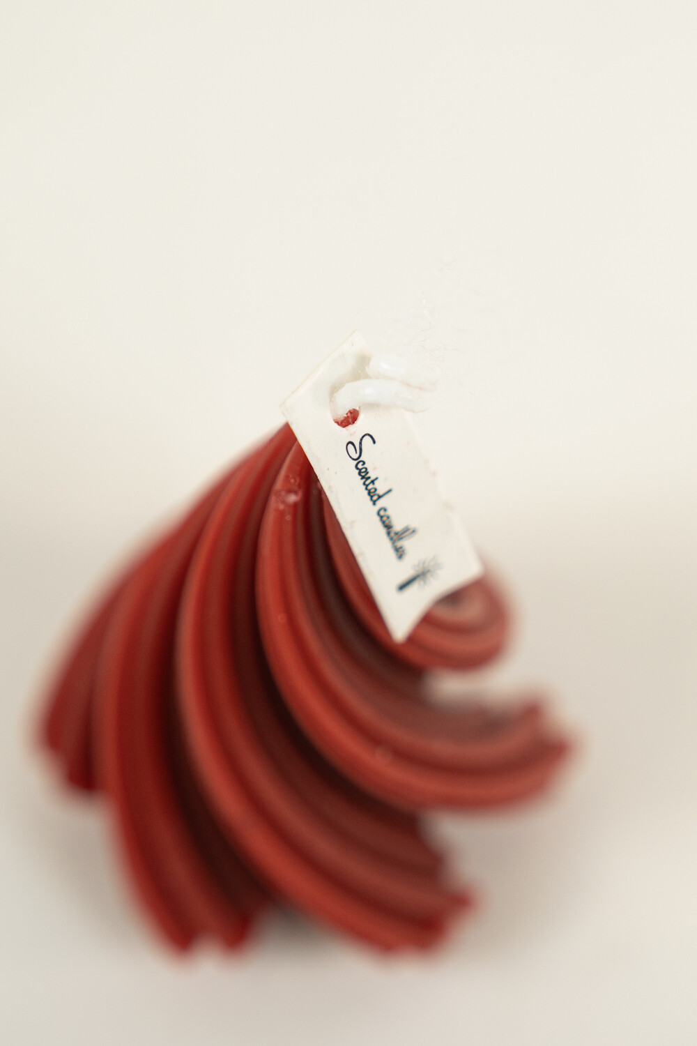 Vela árbol Torneado Chico Rojo