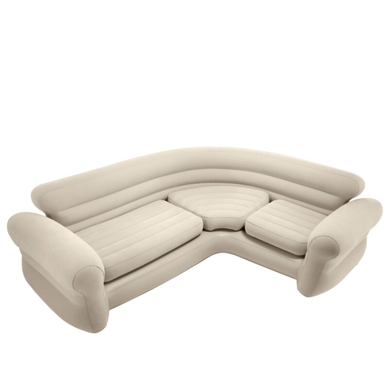 INTEX SILLÓN ESQUINERO INFLABLE 257x203x76 VALVULA 2en1 Intex Sillón Esquinero Inflable 257x203x76 Valvula 2en1