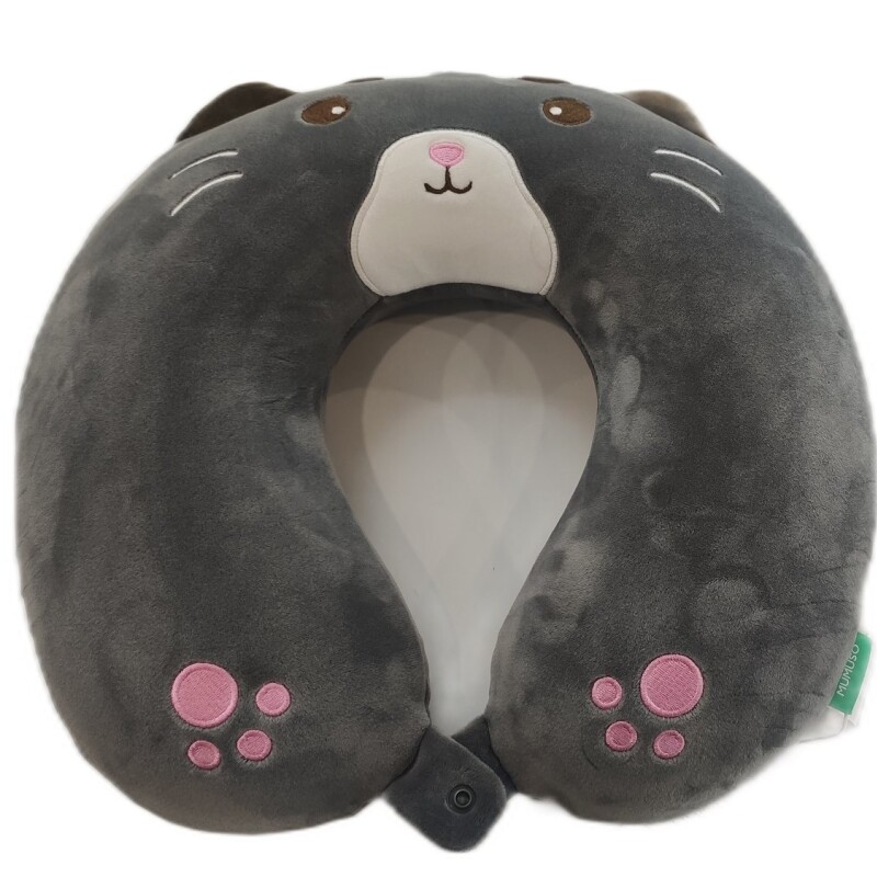 ALMOHADA CUELLO VISCOELÁSTICO FORMA U (GATO GRIS) ALMOHADA CUELLO VISCOELÁSTICO FORMA U (GATO GRIS)