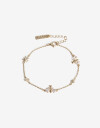Pulseras Flexibles Strass Pulsera Flexible Multicharms Con Cubic - Dorado