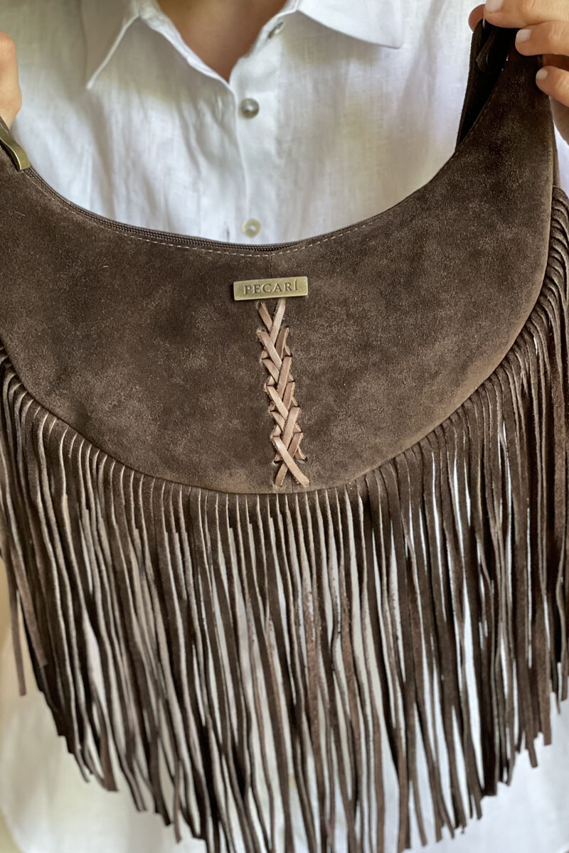 Bandolera sandi Chocolate gamuza