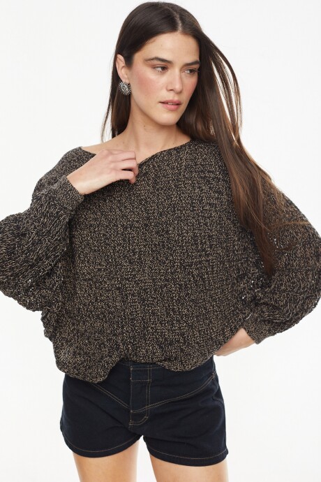 Sweater Agora Negro/Beige