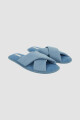Pantufla waffle Celeste antique