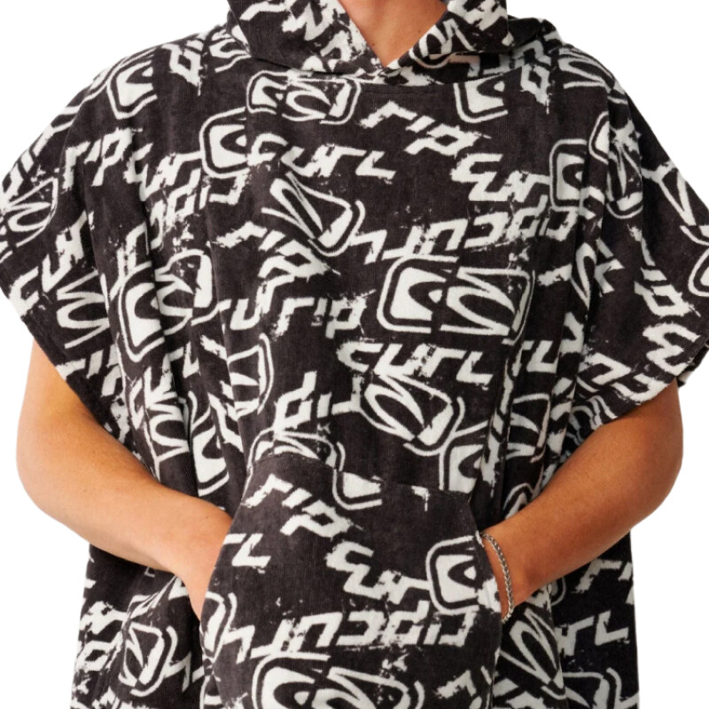 Poncho Playa Rip Curl Sessions Hooded - Negro Poncho Playa Rip Curl Sessions Hooded - Negro