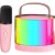 Parlante Bluetooth Karaoke Con Micrófono Portatil Luces Rgb® Variante Color Rosa