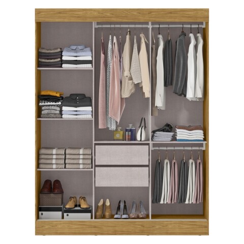 Combo de Dormitorio Ropero Sirius 3 Puertas Corredizas y Cómoda Carla - Marrocos Ripado Combo de Dormitorio Ropero Sirius 3 Puertas Corredizas y Cómoda Carla - Marrocos Ripado