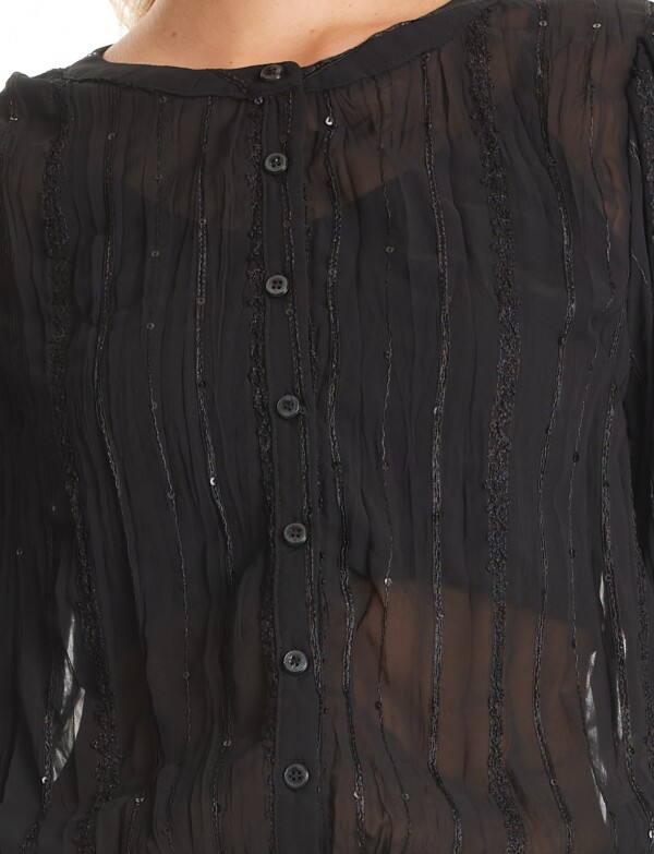 Blusa Traslucida NEGRO