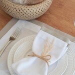 Individual Florencia Blanco con tablas Beige