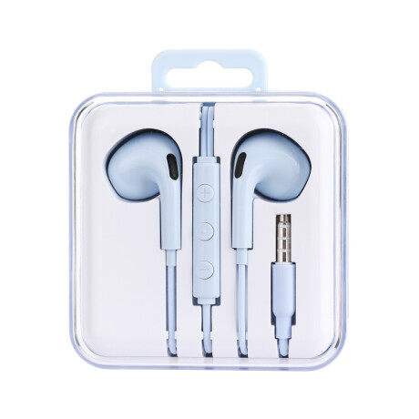 Auriculares de cable celeste