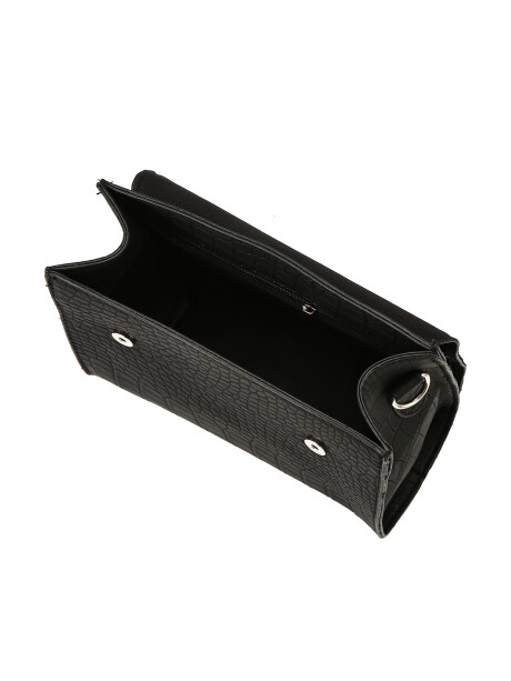Bandolera Caracas Croco Negro