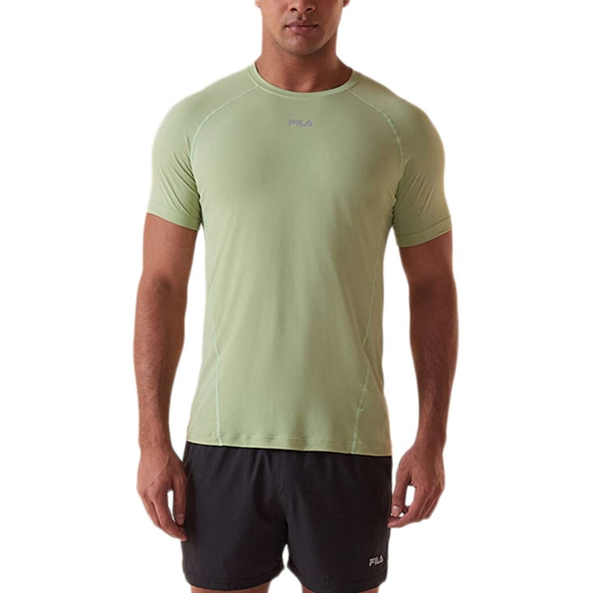 Fila Bio Iii Remera Manga Corta Running Para Hombre - Verde Claro 