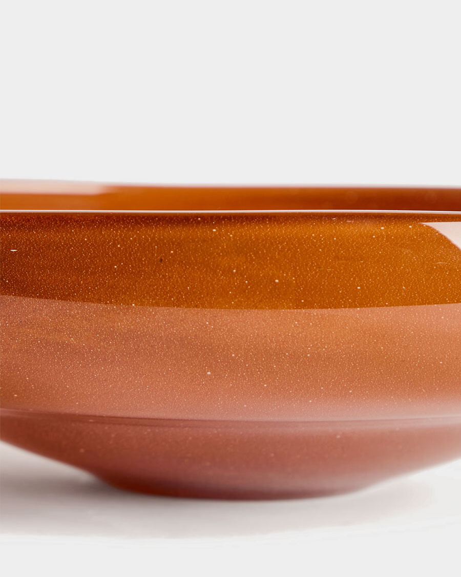 Centro de mesa Denuo de vidrio terracota Ø34 cm