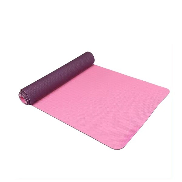 Colchoneta Mat Tpe 6 Mm Doble Color Rosa Yoga Pilates con Correa Colchoneta Mat Tpe 6 Mm Doble Color Rosa Yoga Pilates con Correa