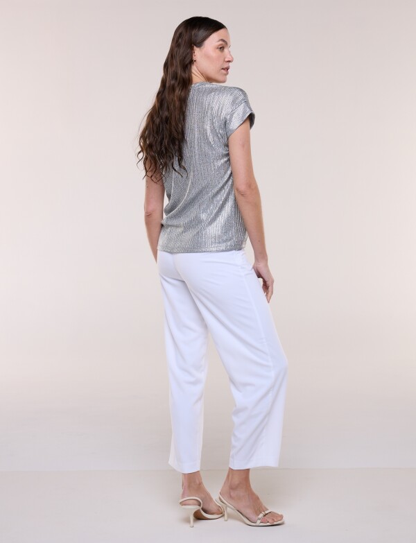 Blusa Metalizada PLATEADO