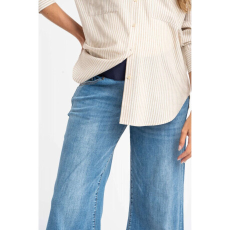 Jean Lemon Mama Flared Wide Leg Denim