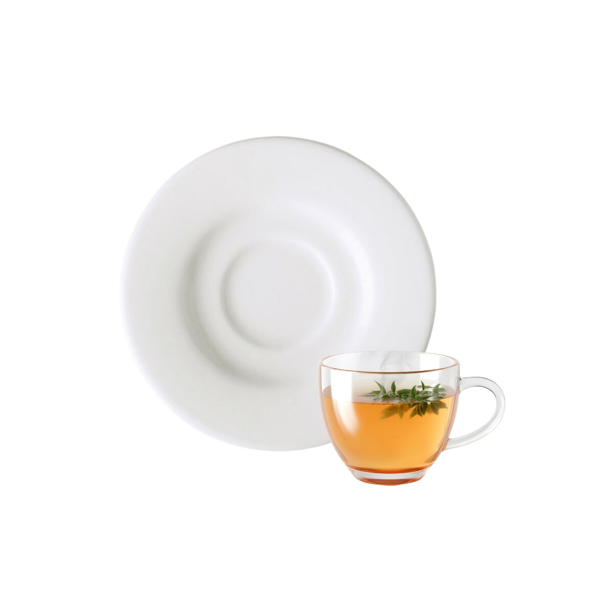 Plato para Té de Porcelana Blanca 15.3 cm Actualite 