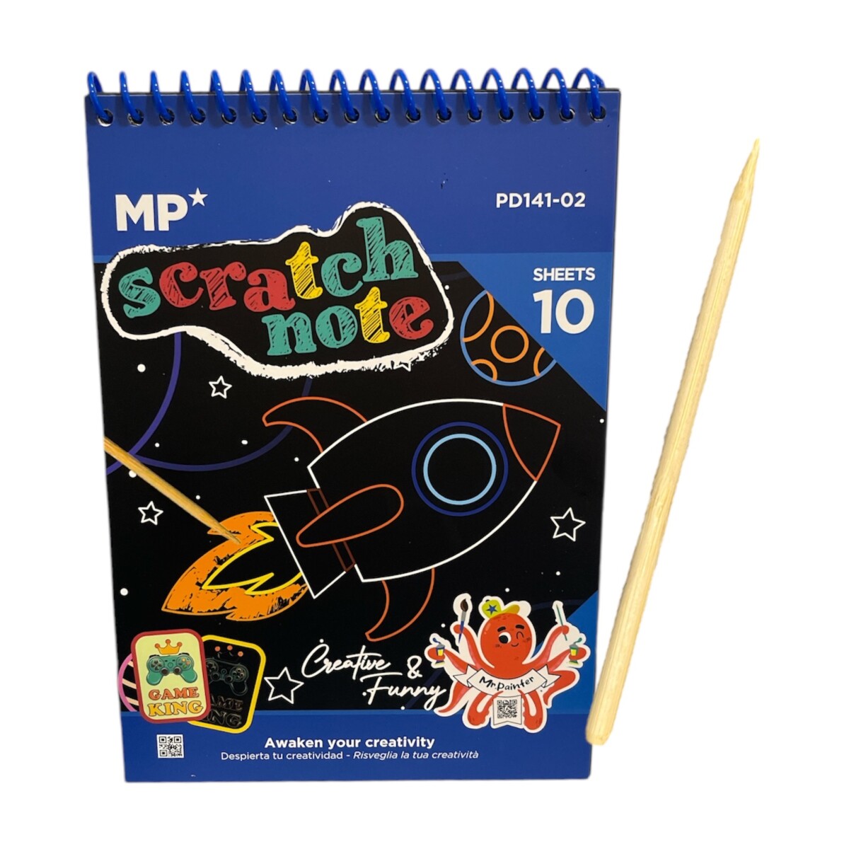 Block Scratch A5 10 Hojas - Juegos, Maquinas y Animales 