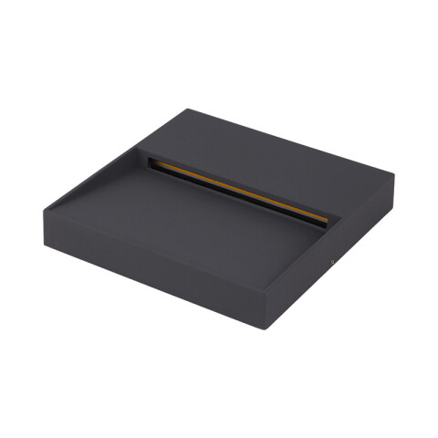 Lámpara de pared LED IP65 negro 6W luz cálida 90° IX4826