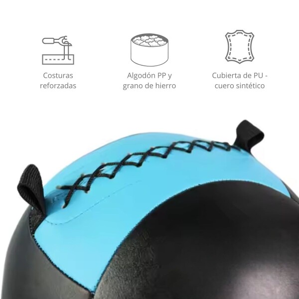Pelota Medicine Ball Entrenamiento 7kg Pared Medicinal Balon Imback Color Azul y Negro Pelota Medicine Ball Entrenamiento 7kg Pared Medicinal Balon Imback Color Azul y Negro