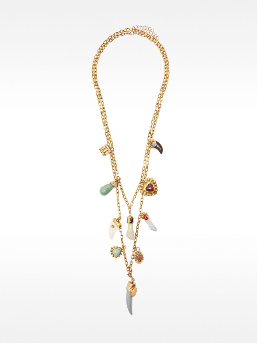Set De Collares Con Colgantes De Piedras multicolor