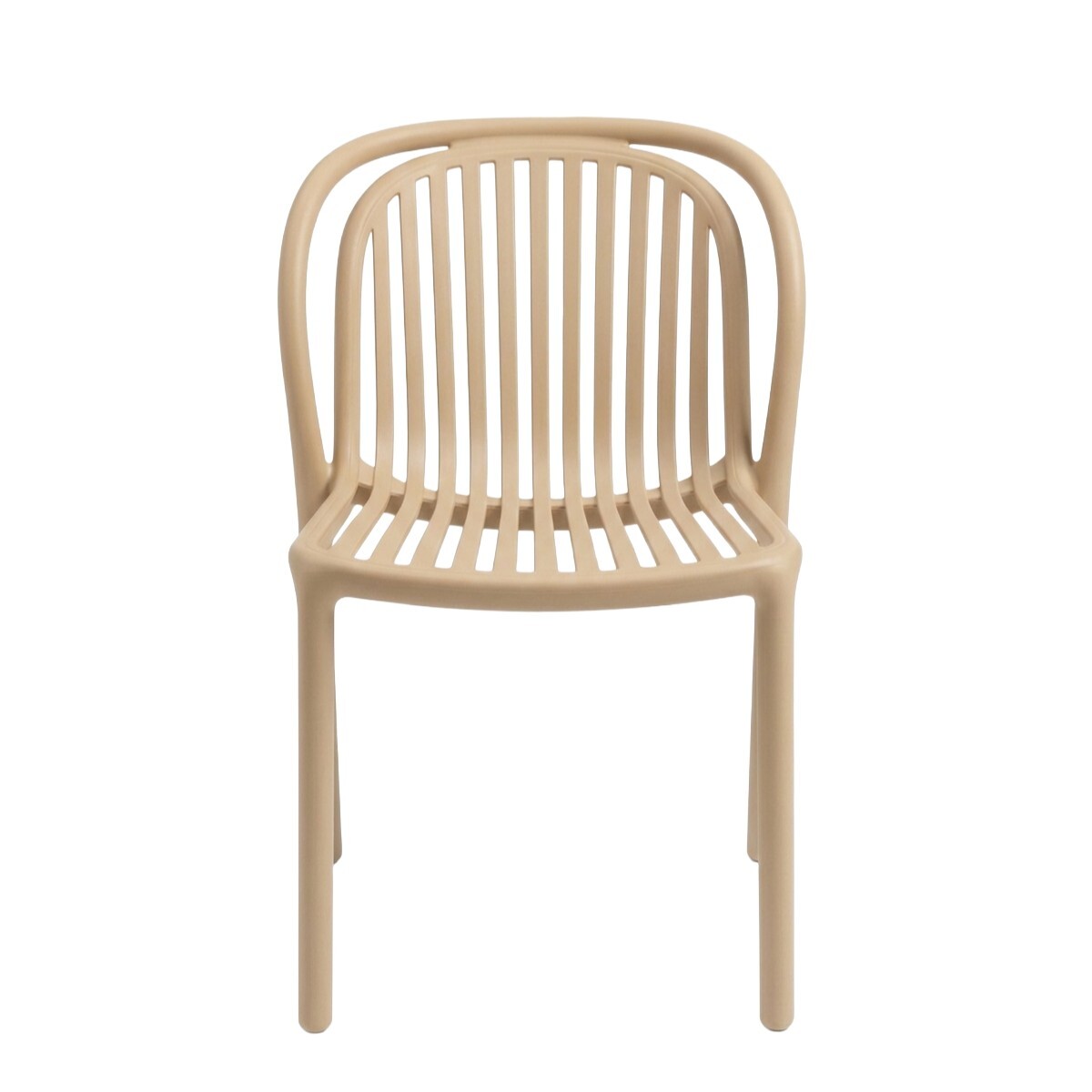 SILLA PLAST REJILLA BEIGE P/JARDIN 