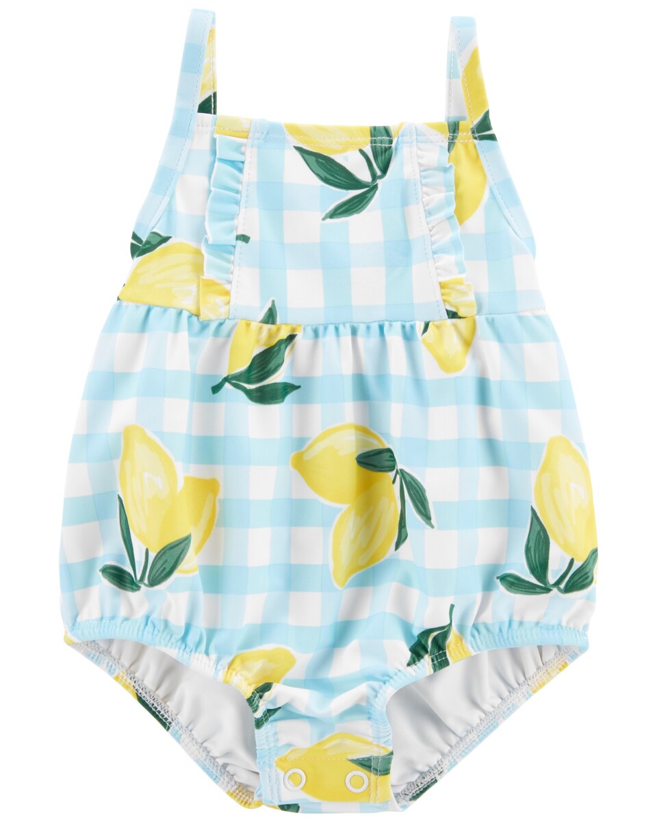 Traje de baño una pieza con upf 50+ diseño limones 