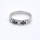 Anillo En Oro Blanco 18K, Brillantes Y Zafiros Anillo En Oro Blanco 18K, Brillantes Y Zafiros