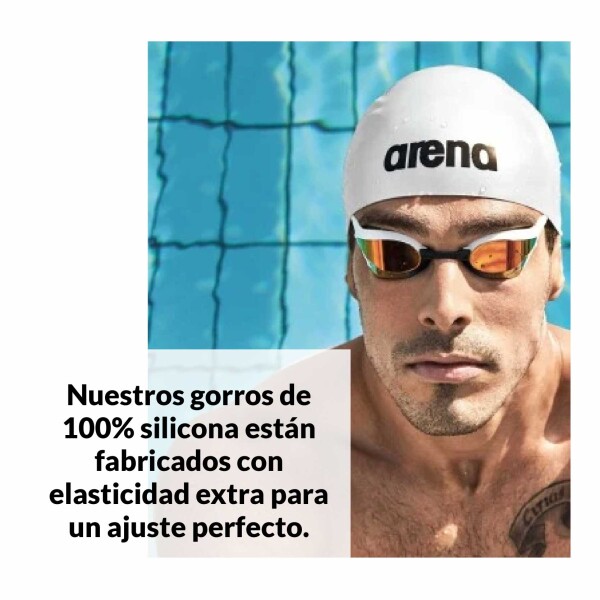 Gorra De Natación Para Adultos Arena Classic Silicone Cap Fluo rojo