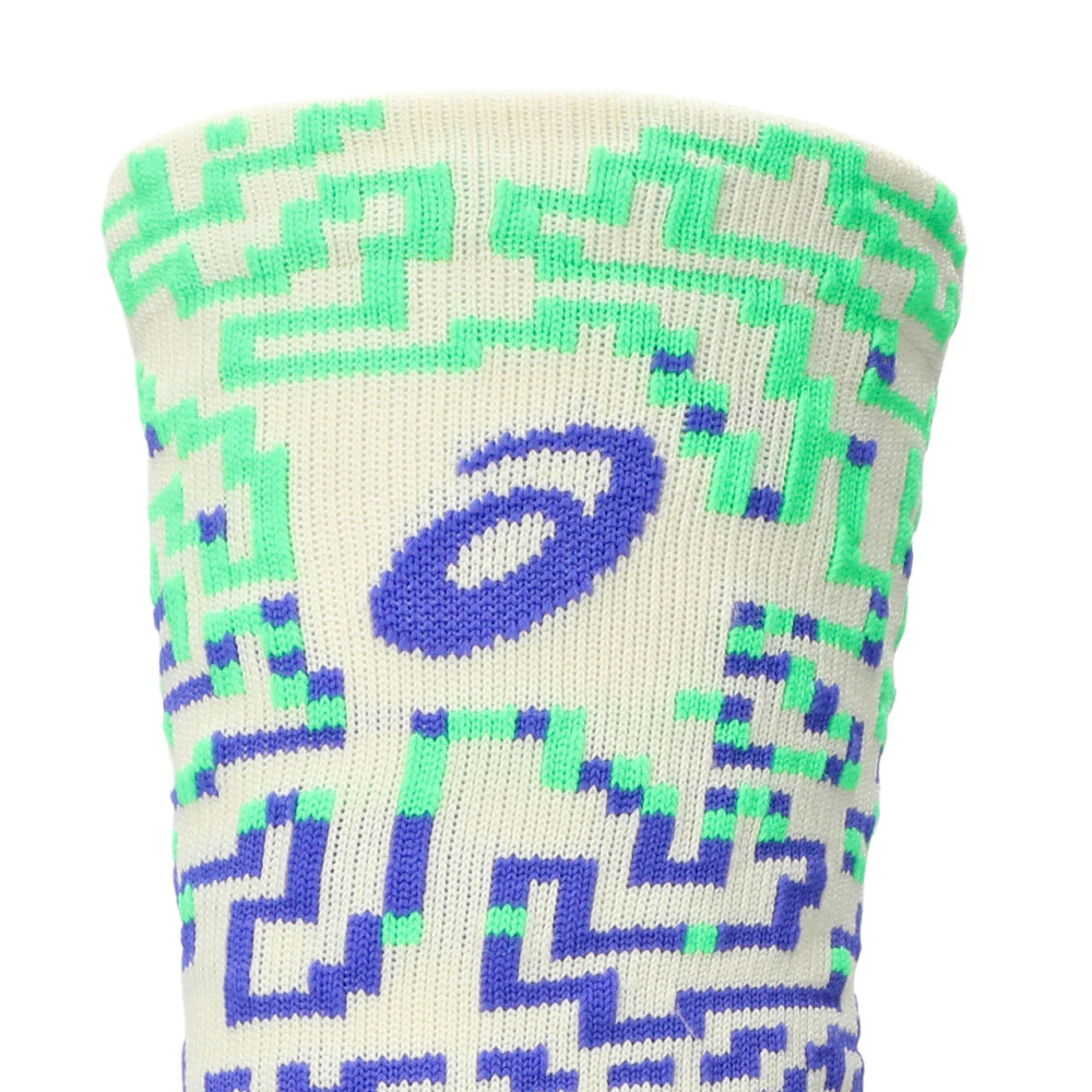 Performance Run Sock Crew Ivory/cobalt Burst/vital Green
