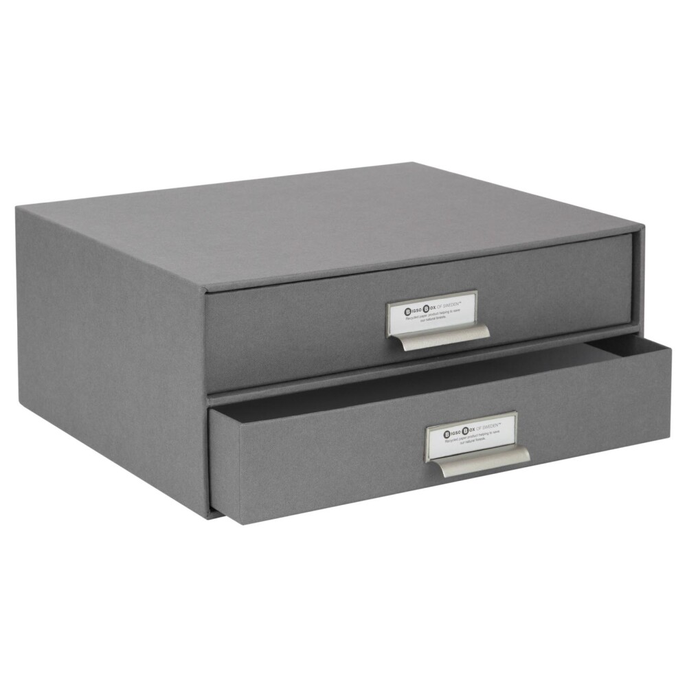 ORG ESCRITORIO 2 CAJONES PAPEL GRIS BIRGER