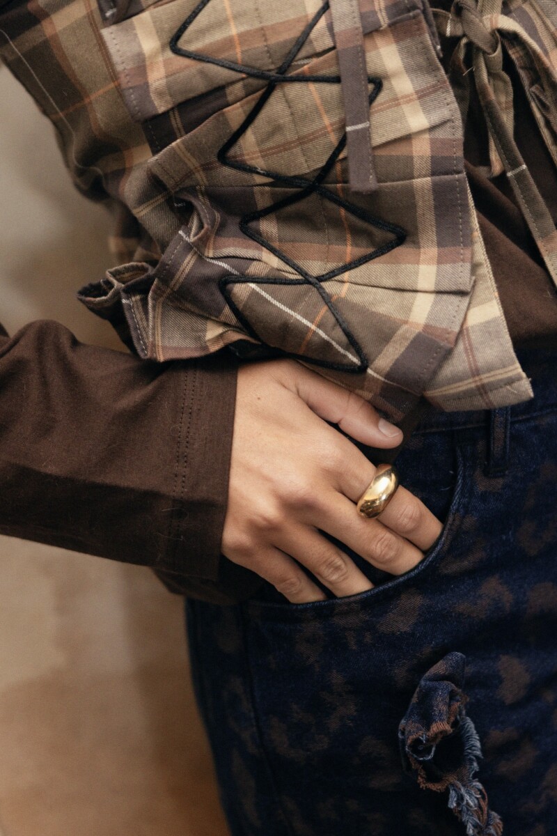 Oval Ring Plateado