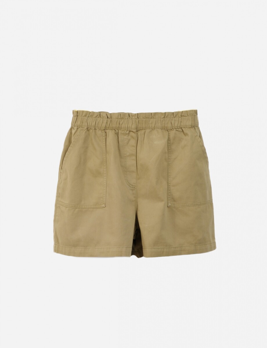 Short con elástico - Verde oliva 