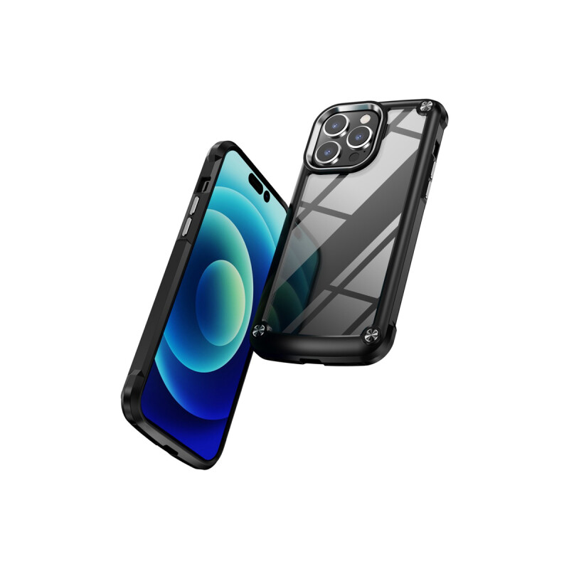 Protector para iPhone 14 Pro Max con borde negro Protector Para Iphone 14 Pro Max Con Borde Negro