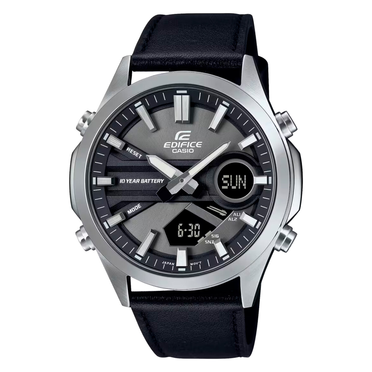 Reloj Edifice Efvc120L-8Adf En Cuero Negro 