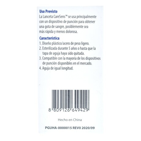 Caresens Lancetas X100 Unidades Caresens Lancetas X100 Unidades
