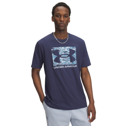 UA ABC CAMO BOXED LOGO SS-BLU BLU-403
