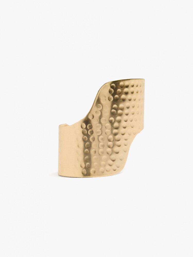 Pulsera Rígida Con Onda dorado