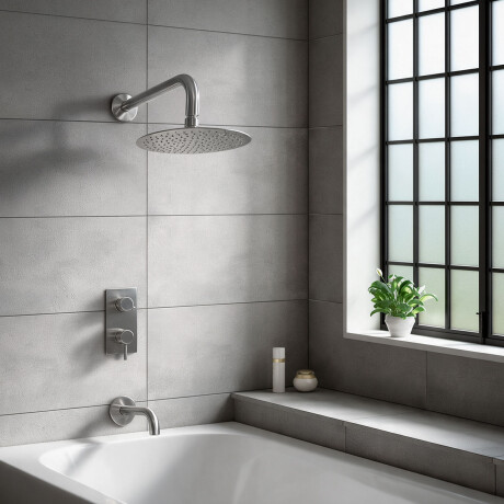 Grifería Ducha Embutida Viseu Acero Inox Con Transferencia GRIS-BRUSHED NICKEL
